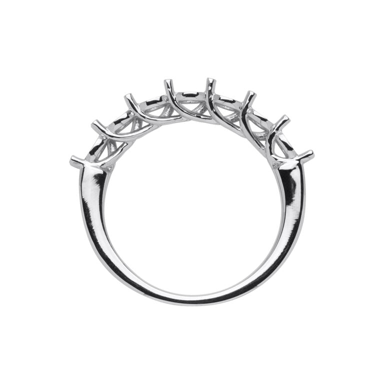 AF 15 Fedina 7 pietre griffe incrocio bassa.