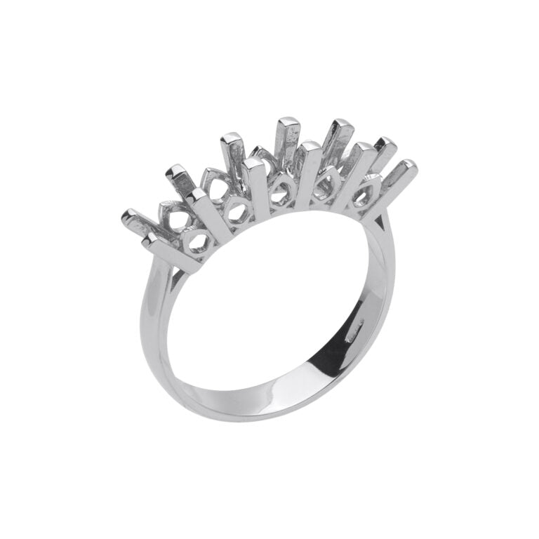 AF 29 Fedina 5 pietre, griffe merlettata.