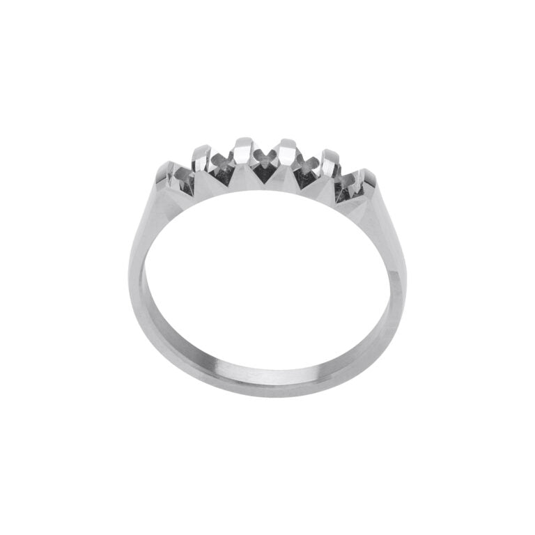 AF 44 Fedina corona 5 pietre tornita.