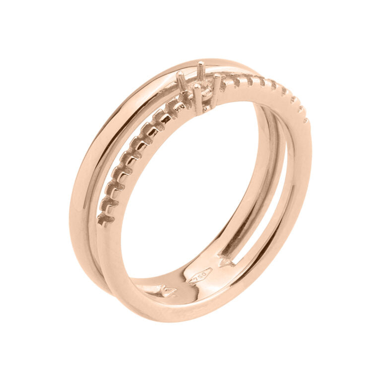 ANF 20 Anello fantasia sgriffato a 2 fili.