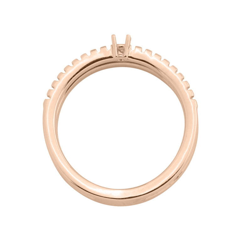 ANF 20 Anello fantasia sgriffato a 2 fili.