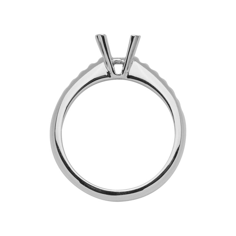 ASP 03 Anello griffe a cuore gambo forato.