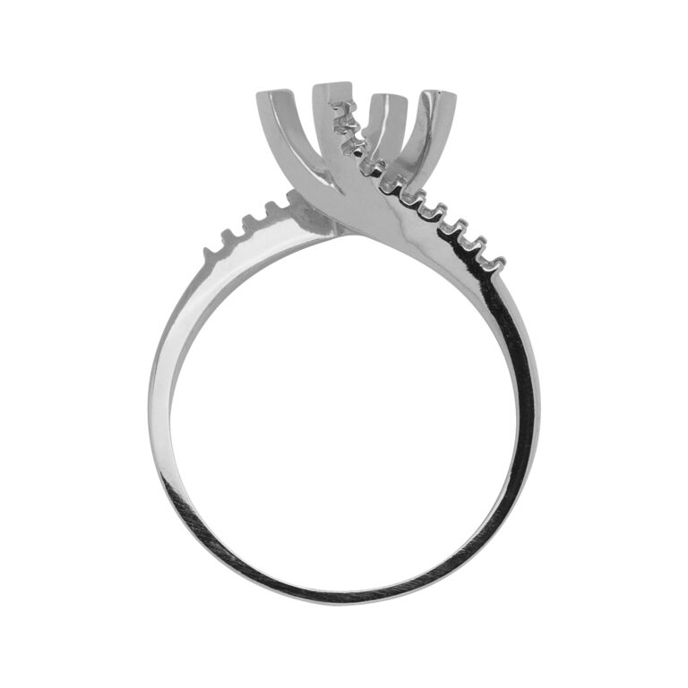 ASP 14 Anello Valentino gambo sgriffato griffe quadre.