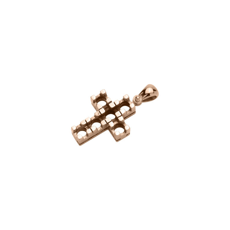 CRD 06 Croce classica griffe base quadrata 6 pt.