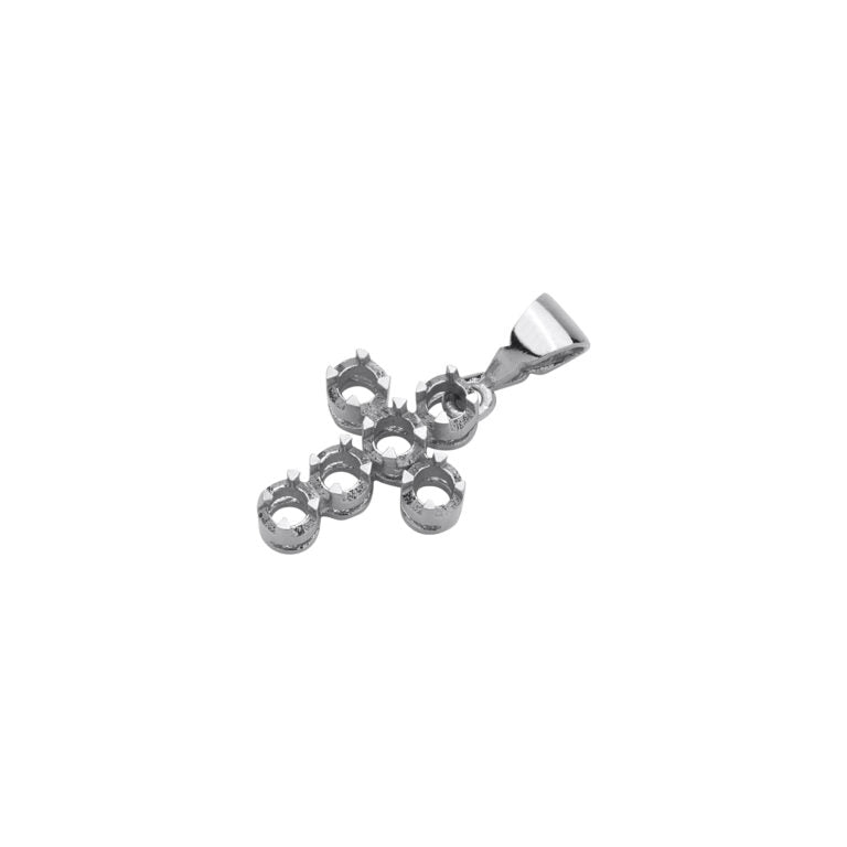 CRD 09 Croce classica griffe base tonda 6 pt.