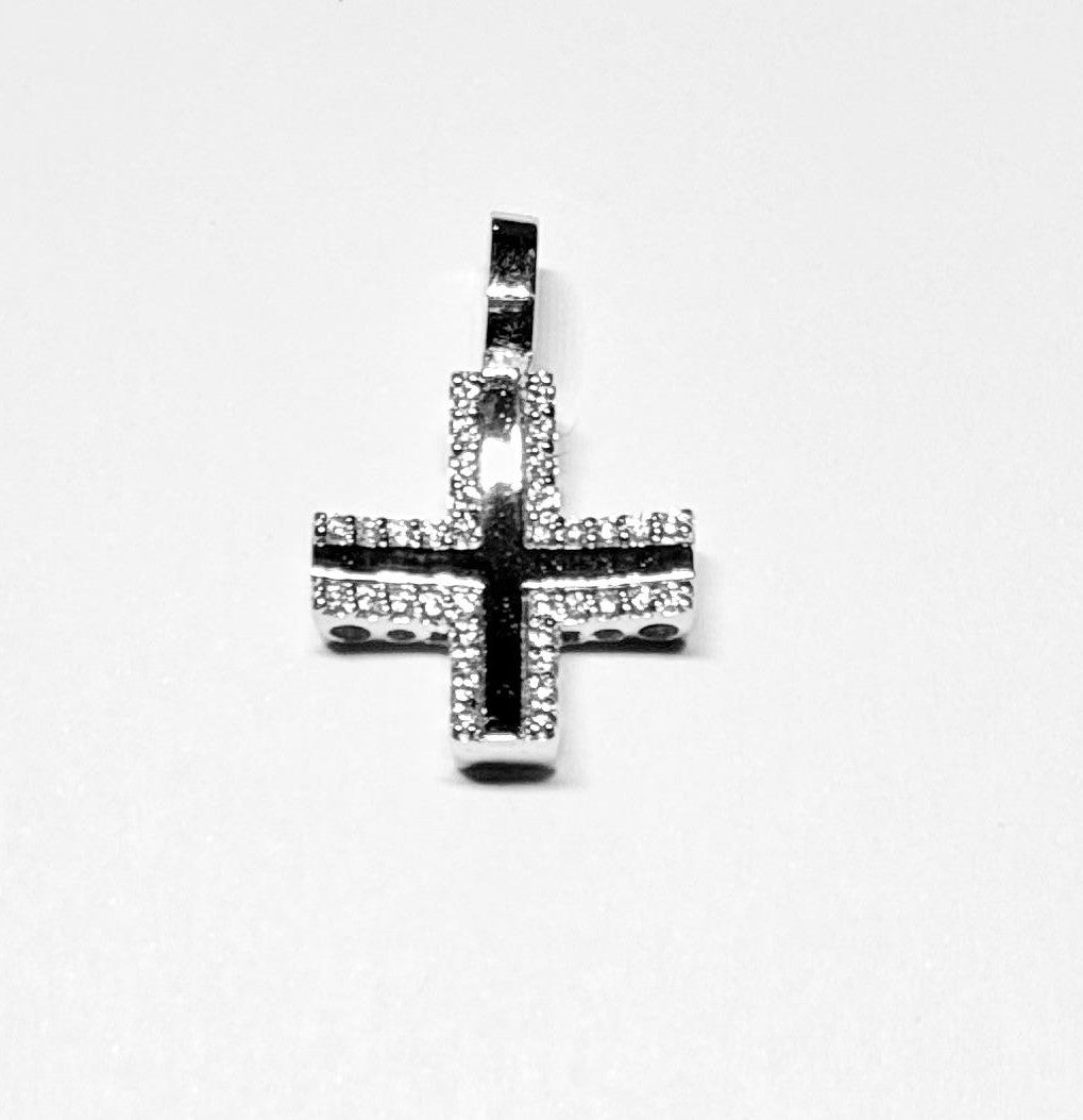 CRU 62 Croce uomo fantasia. Altezza cm 2.5