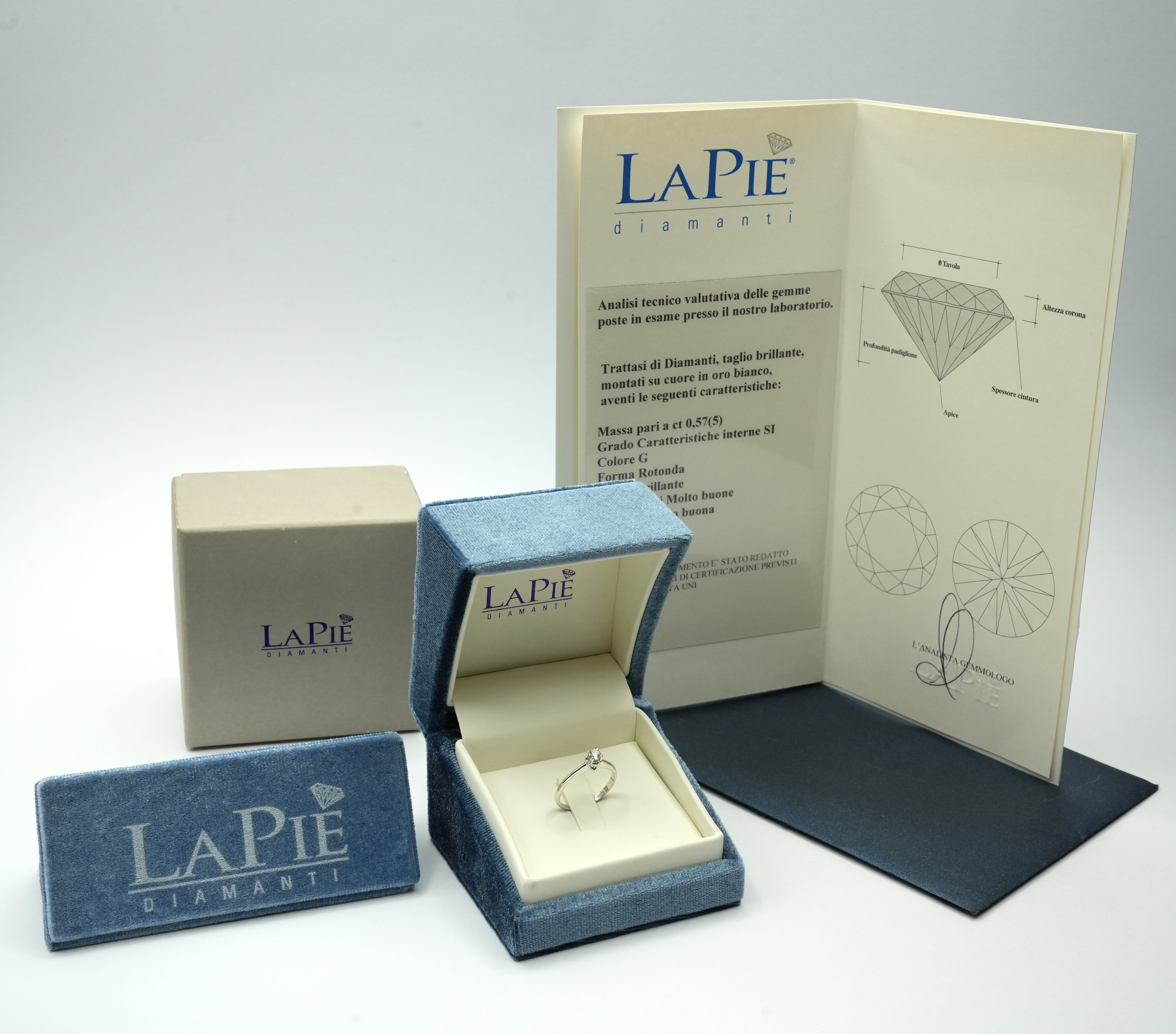 AS 112 Solitario doppio gambo incrociato 4 griffe a filo.