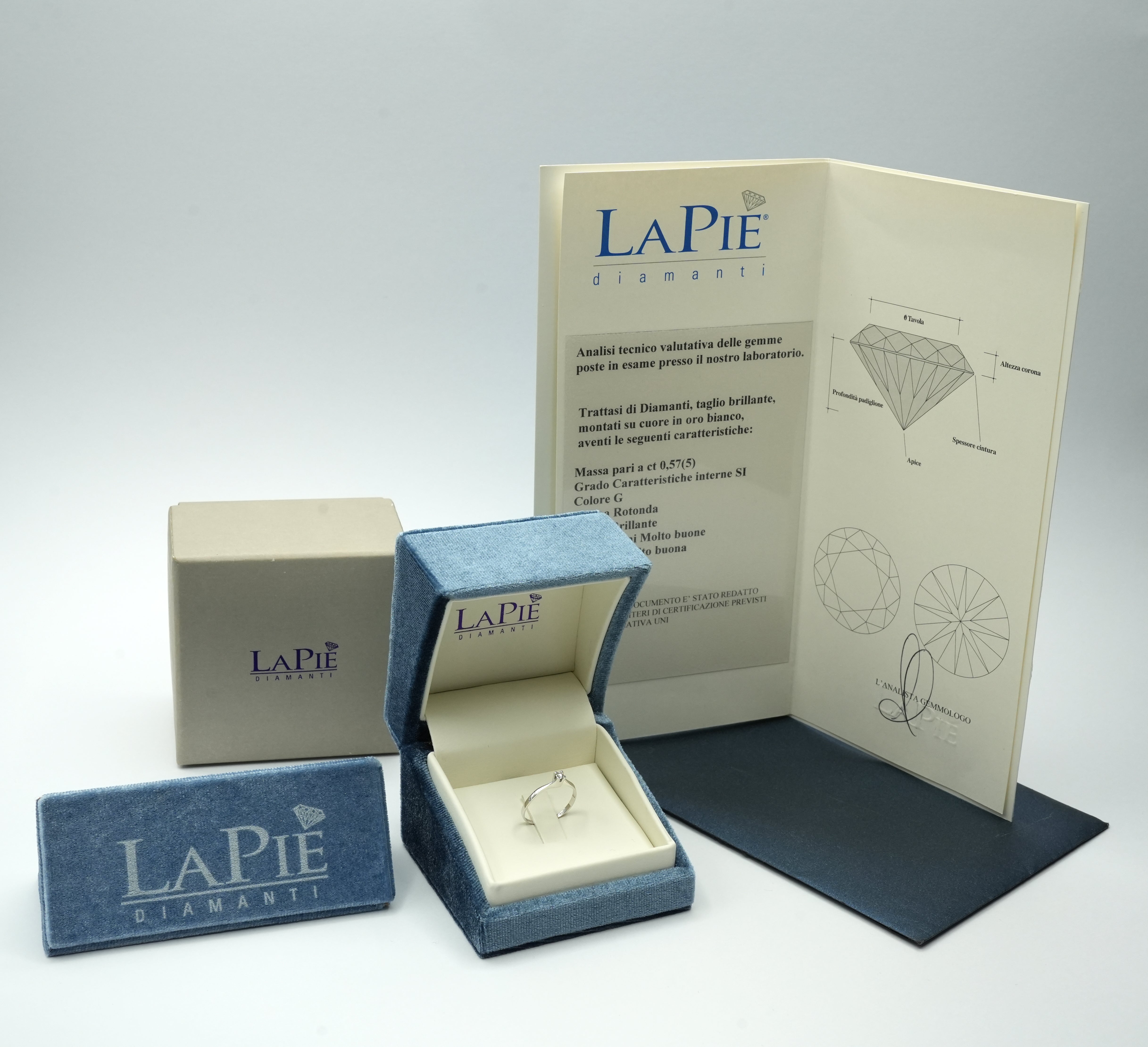 ASL 02 Anello solitario leggero 4 griffe