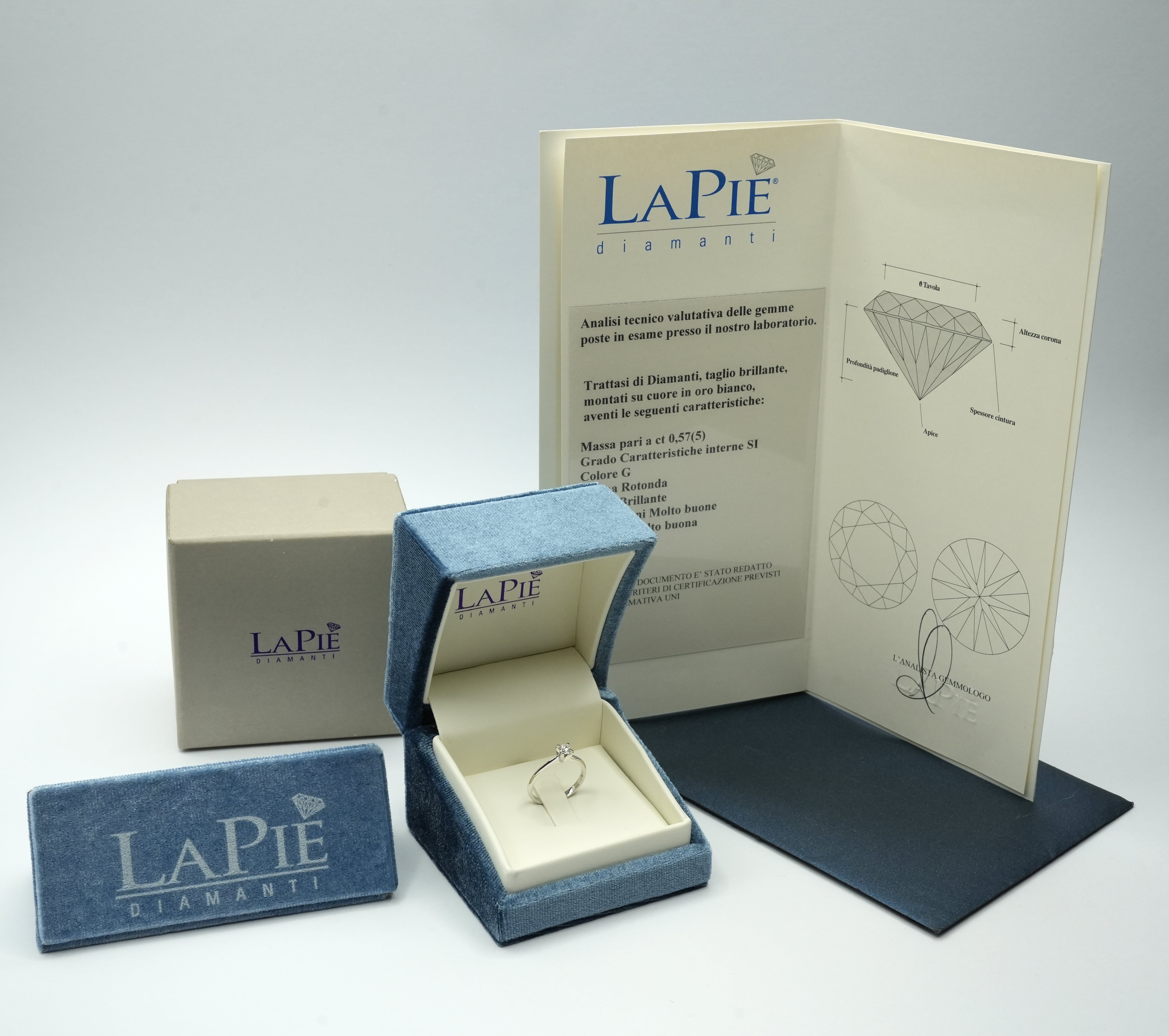 AS 108 Solitario 4 griff bicchiere, gambo a coltello