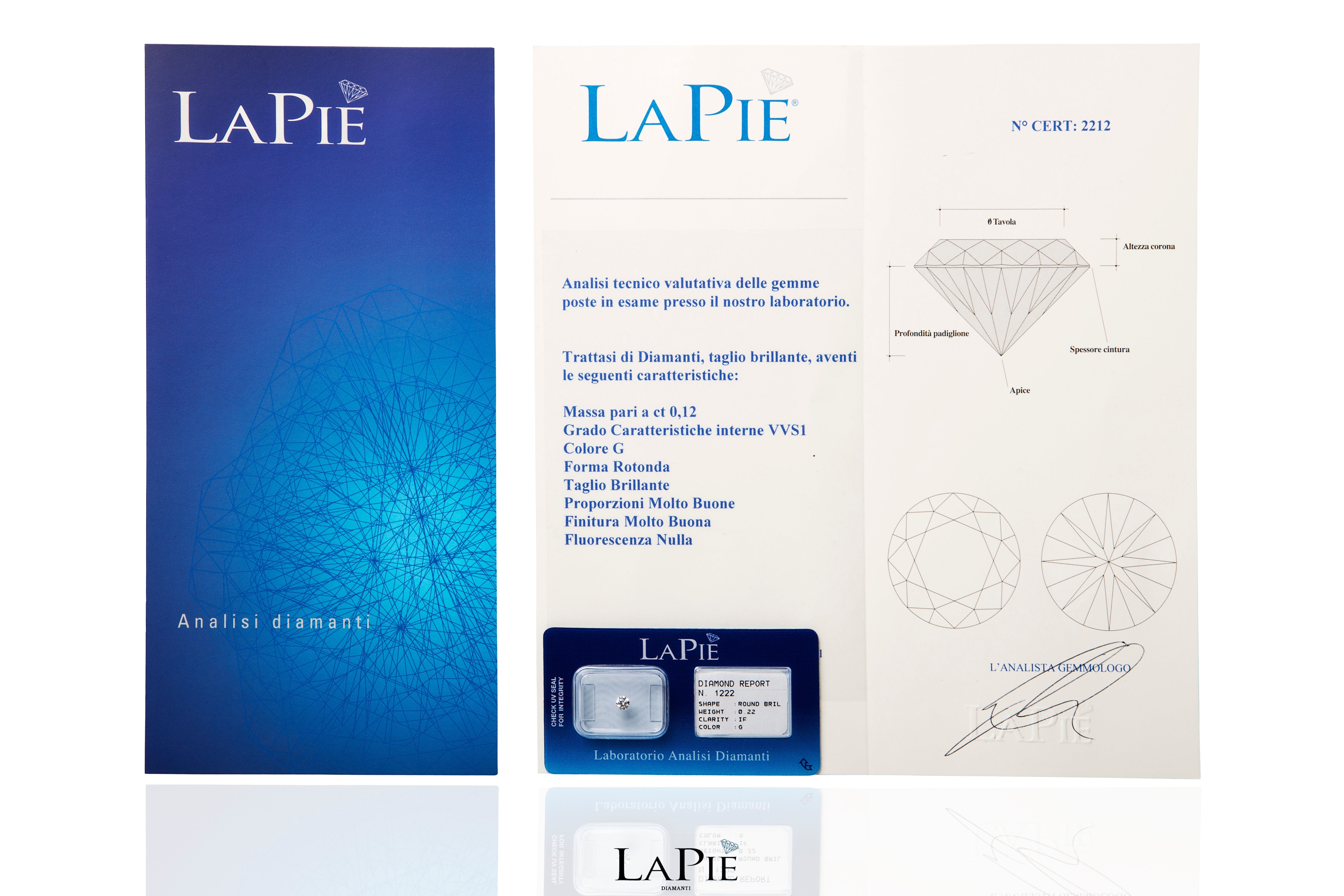 Diamanti Blisterati da ct 0.05 a ct 0.20 con  prezzi a partire da €  135.00